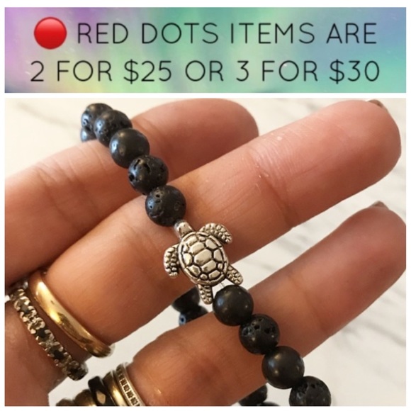 🔴SALE ! Lava rock oil diffuser turtle bracelet - Picture 1 of 8